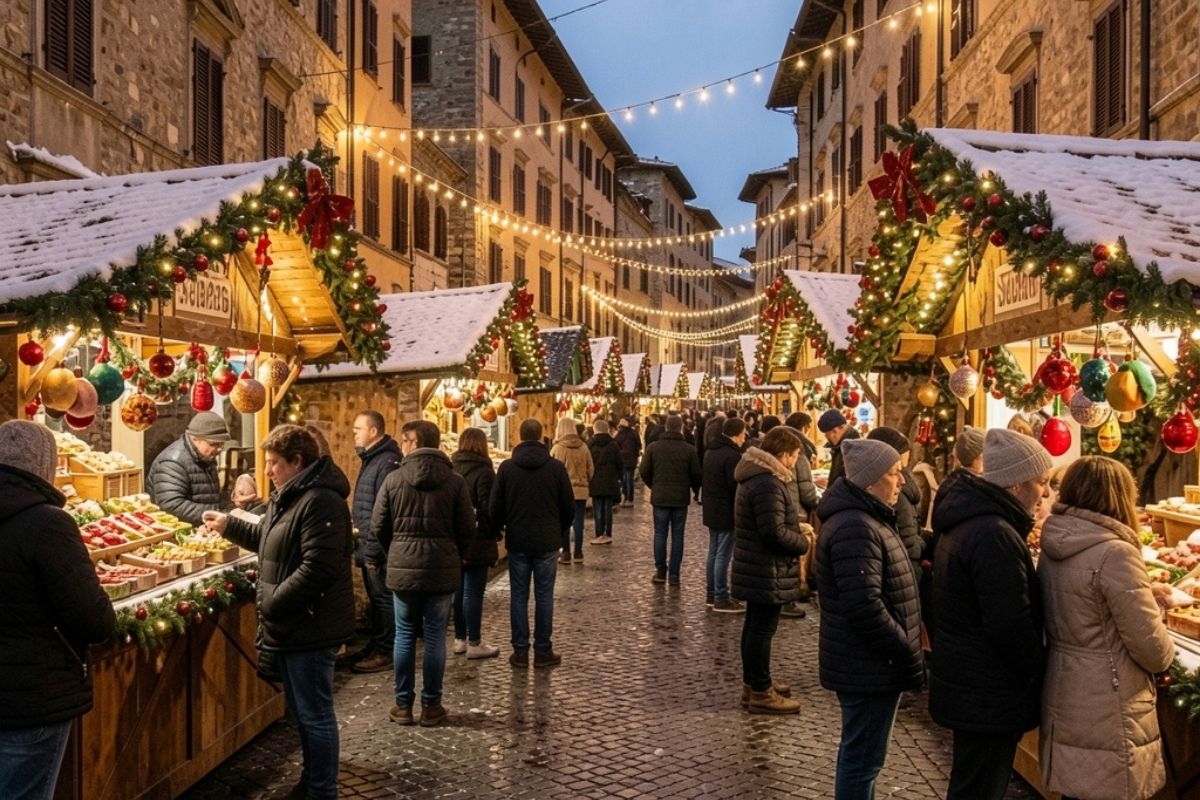 Immagine dei mercatini di Natale a Subiaco